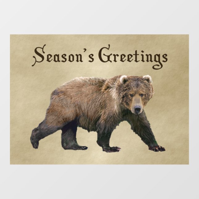 Season's Greetings - Kodiak Bear (Sheet)