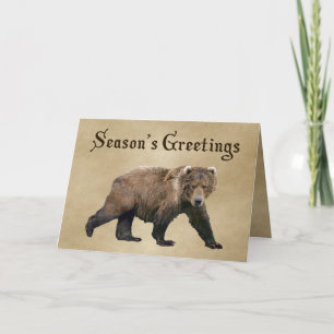Season's Greetings - Kodiak Bear Holiday Card