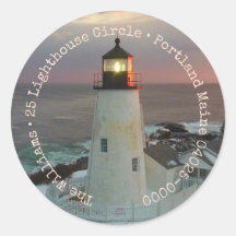 Seasons Greetings Lighthouse Return Address
