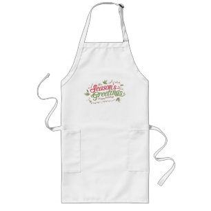 Seasons Greetings Long Apron