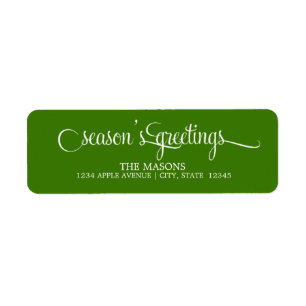 Season's Greetings Lowercase Script   Green