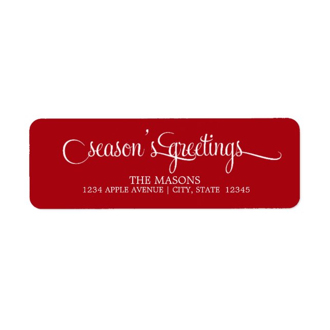 Season's Greetings Lowercase Script | Red (Front)