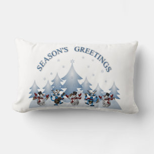 SEASONS GREETINGS LUMBAR CUSHION