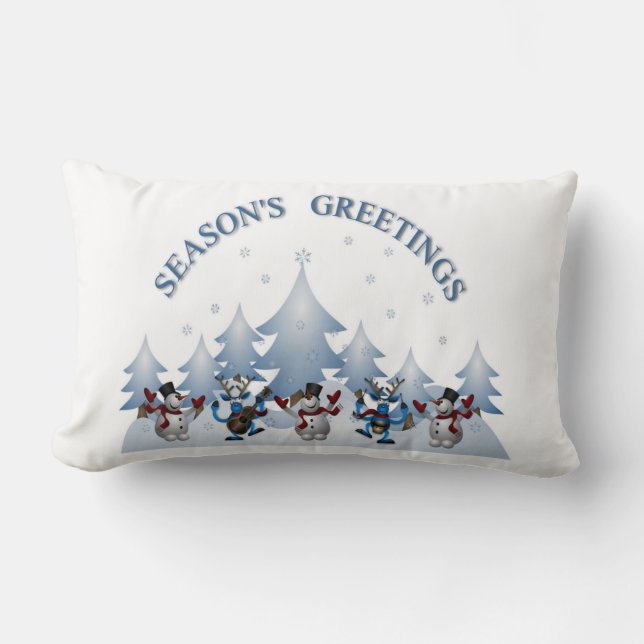 SEASONS GREETINGS LUMBAR CUSHION (Front)