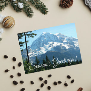 Season's Greetings Majestic Mount Rainier Holiday Card