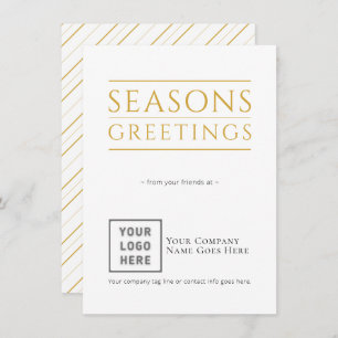 Seasons Greetings Modern Business Holiday Card