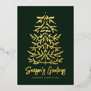 Season's Greetings Modern Simple Christmas Tree