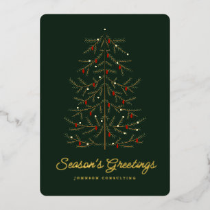 Season's Greetings Modern Simple Christmas Tree