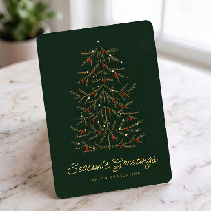 Season's Greetings Modern Simple Christmas Tree