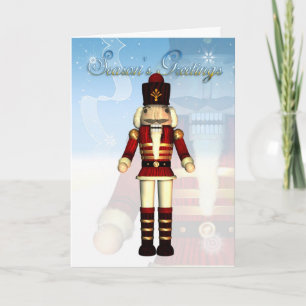 Season's Greetings Nutcracker Soldier Holiday Card