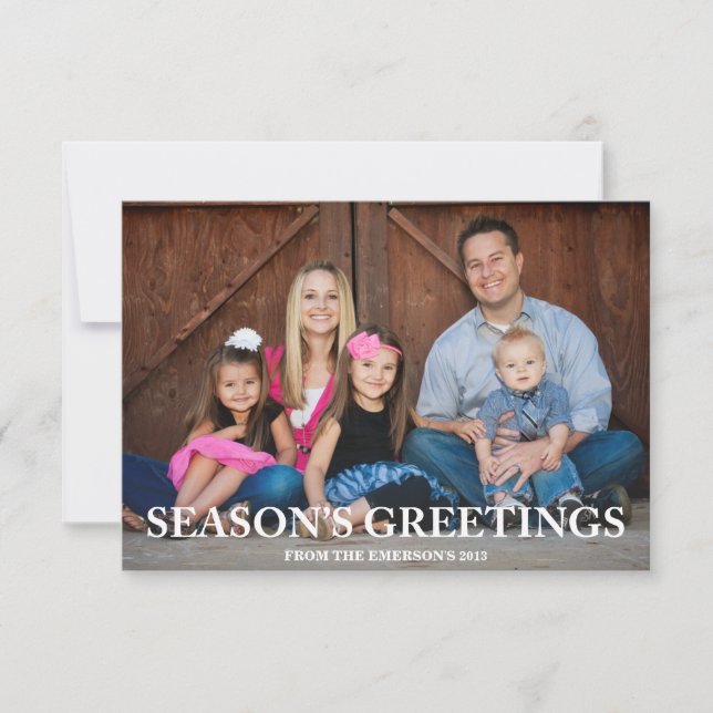 Season's Greetings Overlay Photo Card (Front)