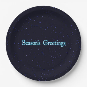 Season's Greetings Paper Plate