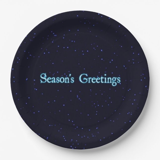 Season's Greetings Paper Plate (Front)