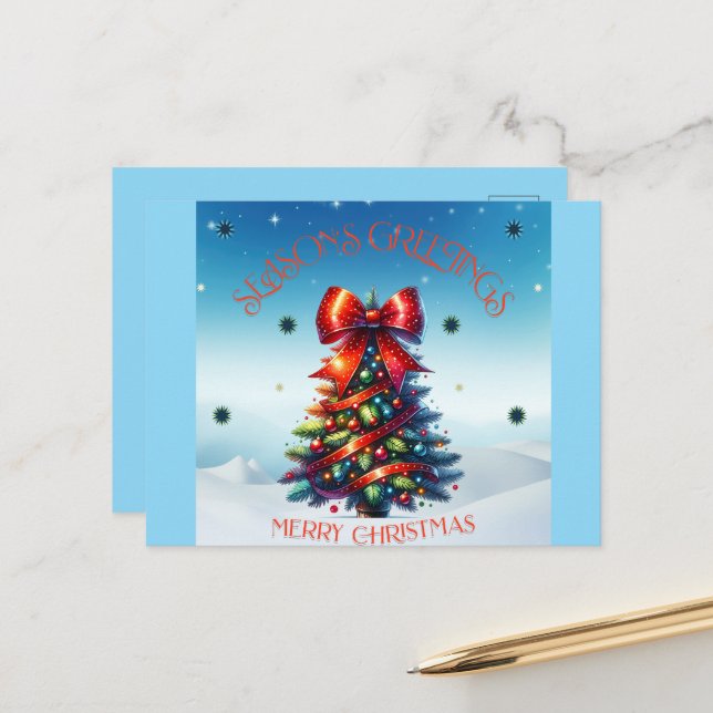 SEASON'S GREETINGS Postcard (Front/Back In Situ)