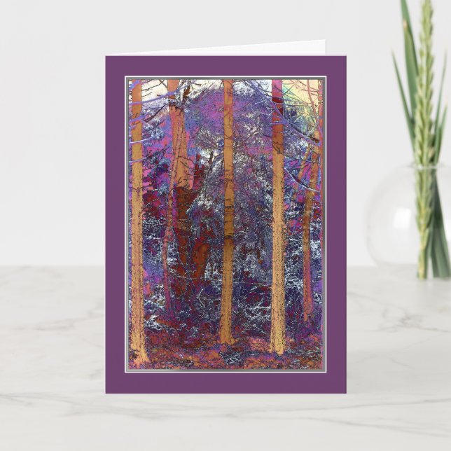 Season's Greetings - Purple Forest in Sunshine Holiday Card (Front)