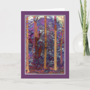 Season's Greetings - Purple Forest in Sunshine Holiday Card