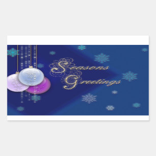 Season's Greetings Rectangular Sticker