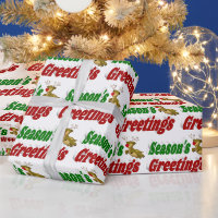 Seasons Greetings Reindeer Christmas typography