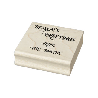 Season's Greetings Rubber Stamp