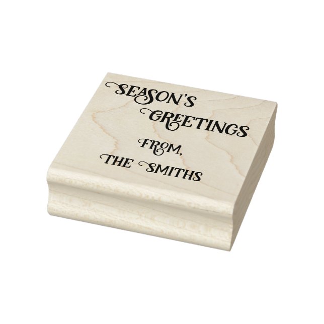 Season's Greetings Rubber Stamp (Stamp)