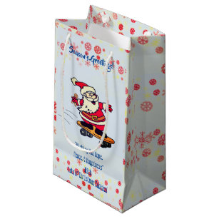 Season's Greetings Santa Small Gift Bag
