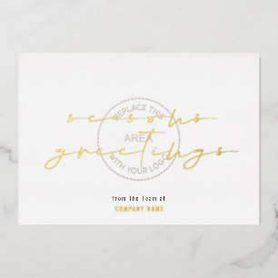 Seasons Greetings Script Company Logo Overlay Real