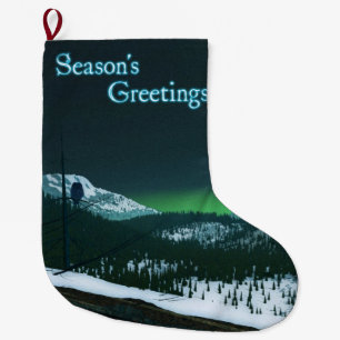 Season's Greetings - Silent Night Large Christmas Stocking