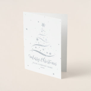 Seasons Greetings Silver Company Foil Card