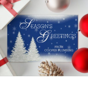 Seasons Greetings Snow Business Holiday Card