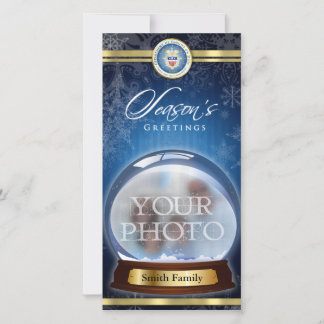 Season's Greetings Snow Globe Holiday Card