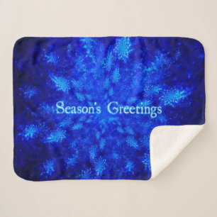 Season's Greetings - Snowburst Sherpa Blanket