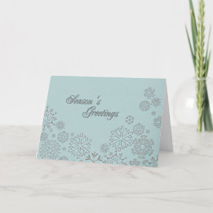 Season's Greetings - snowflakes Holiday Card