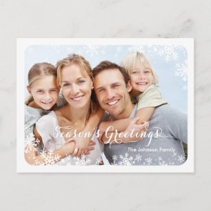 Seasons Greetings - Snowflakes PostCard