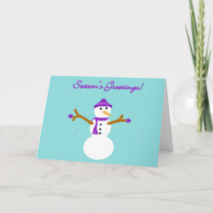 Season's Greetings Snowman Card
