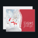 Season's Greetings Snowman Spine Chiropractic Holiday Card<br><div class="desc">This adorable little snowman says Season's Greetings from your chiropractic practice. Personalise your practice name on the back!</div>