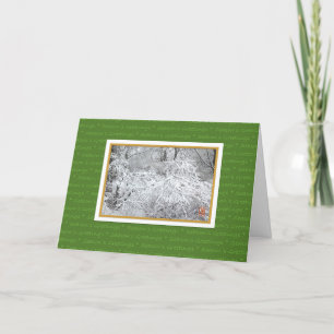 Season's Greetings Snowy Branches Folded Holiday Card