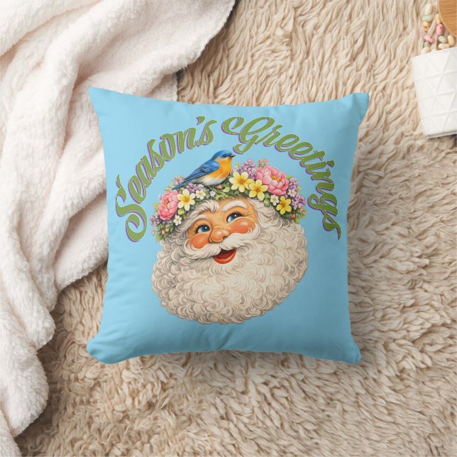 Season's Greetings - Spring Santa Cushion (Blanket)