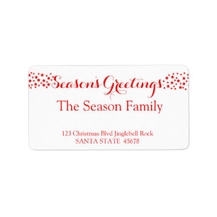 Season's Greetings stars holiday label
