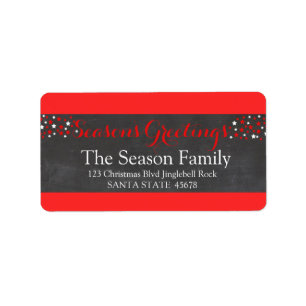 Season's Greetings stars holiday label