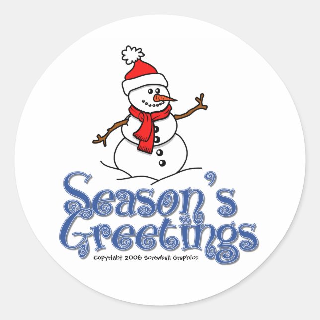 Season's Greetings Stickers (Front)