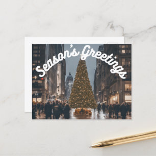 Season's Greetings Urban City Holiday Postcards