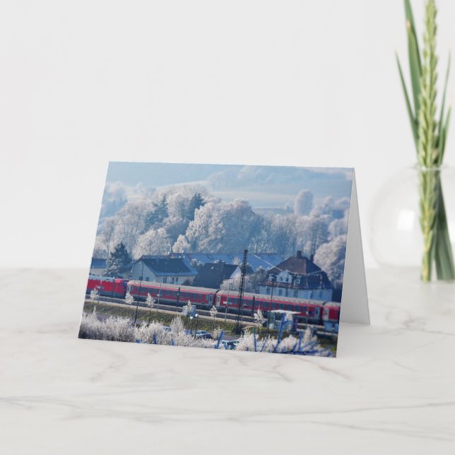 Seasons Greetings Warm Wishes Holiday  Season Card (Front)