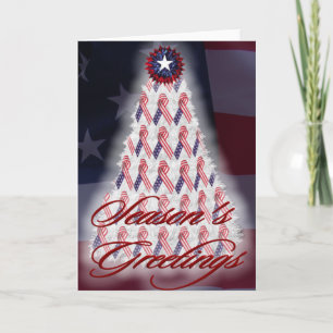 Season's Greetings White Tree Holiday Card
