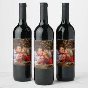 Season's Greetings Wine Bottle Label