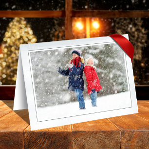 Season's Greetings Winter Pine 2 Photo Card