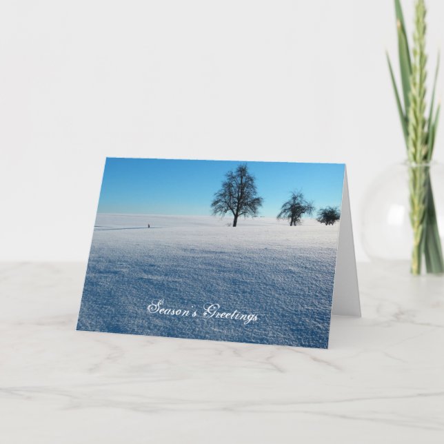 Season's Greetings Winter Scene Card (Front)