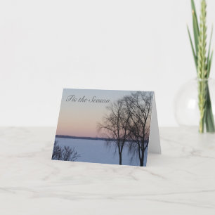 Seasons Greetings Wisconsin Winter Lake Christmas Card