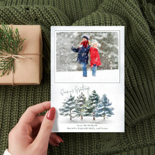 Season's Greetings Woodland Photo Holiday Card