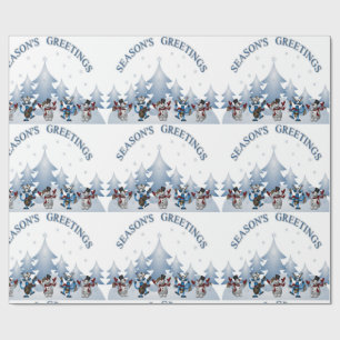 SEASONS GREETINGS WRAPPING PAPER