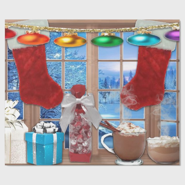 Seasons Greetings Wrapping Paper (Flat)